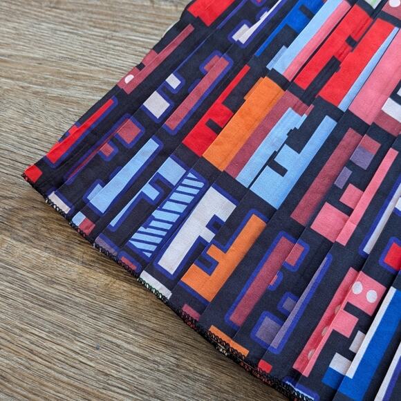 All Over FF Print Poplin Skirt Women's Size Small S - Picture 3 of 7